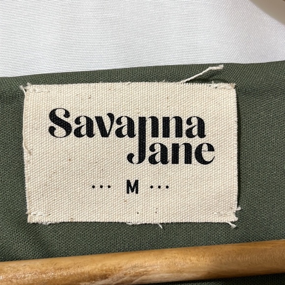 Savannah Jane Green Boho Long Sleeve Dress a274 - Picture 3 of 5